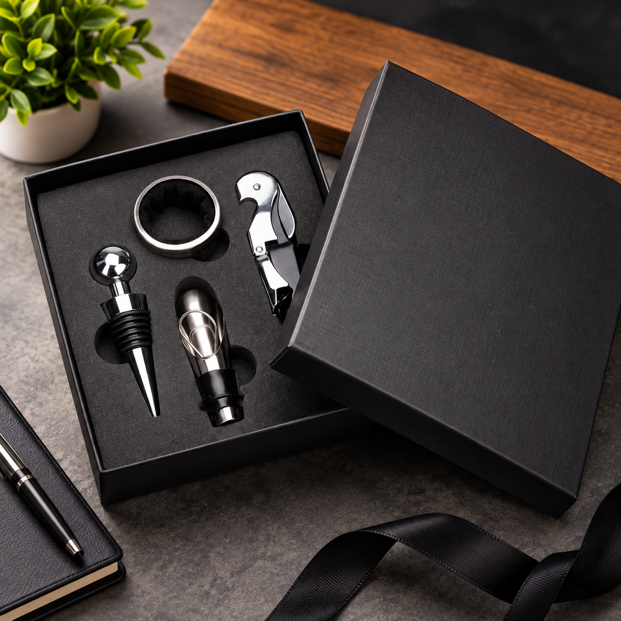 Kit premium de acessórios para vinho